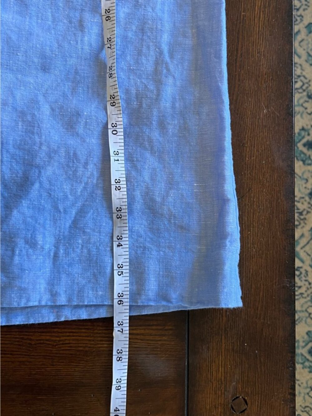 Talbots Embroidered Embroidered Butterfly Linen Shift Dress Blue Knee Length 12 - Picture 10 of 11